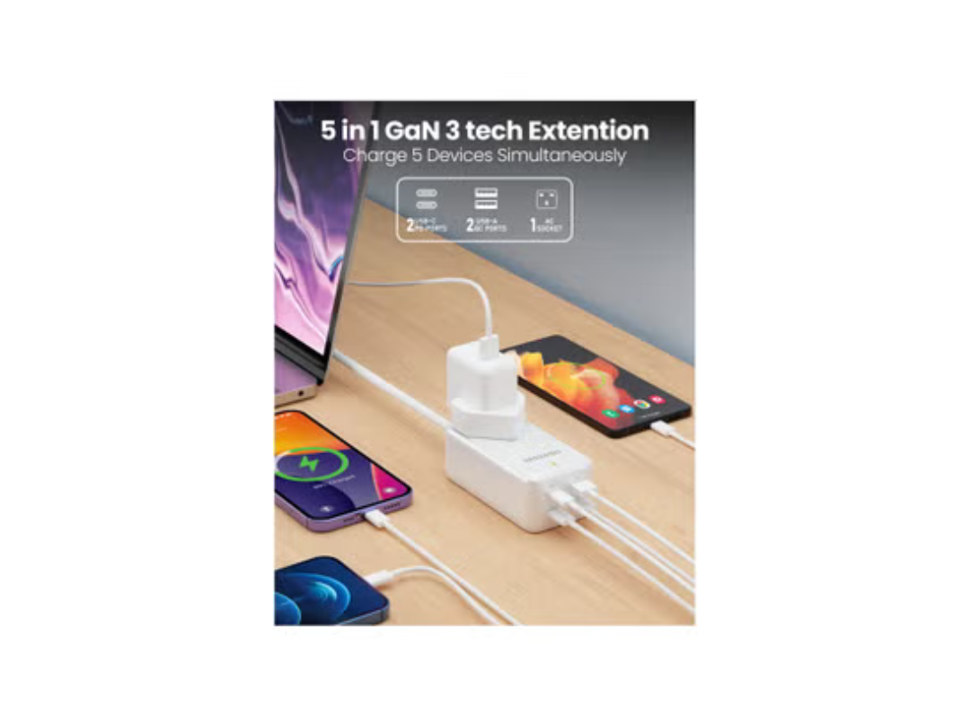 Moxedo Smart-Plug 65W Gan III Tech Extension Cord Moxedo Smart-Plug 65W Gan III Tech Extension Cord